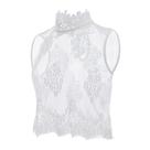 Gola falsa de renda, gola removível, malha transparente, gola alta Gola falsa de renda, gola removível, malha transparente, gola alta