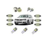 Golf 2011 À 2013 Kit Leds Teto Placa Ré Farolete P. Malas..