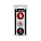 Golf Ball Team Golf NCAA Oklahoma Sooners, pacote com 3