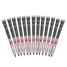 Golf Club Grip Golf Pride MCC Plus4 Hybrid de tamanho médio cinza/vermelho, pacote com 13