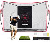 Golf Net Bearwill de 10 x 7 pés com tapete, tecido Target, 8 camisetas, 6 bolas