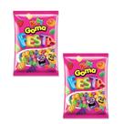 Goma Festa Kuky Vários Sabores de Frutas Kit 140g 2 Unidades