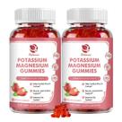 Gomas com suplemento de magnésio e potássio Nova fórmula para acalmar gomas de glicinato de magnésio e citrato de potássio 200 mg, além de ômega 3, B6, D3, K2 e cálcio para Zzz, cãibras nas pernas e músculos 120 gomas