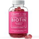 Gomas de biotina Be Happy Be You 10.000 mcg 120 unidades veganas Gomas de biotina Be Happy Be You 10.000 mcg 120 unidades veganas