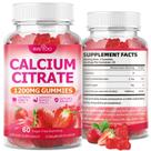 Gomas de citrato de cálcio BVIVLOO 1200 mg para adultos e crianças 60 ct