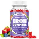 Gomas de ferro CFI/IHTC, 60 quilates, frutas vermelhas mistas, vitamina B6, B12 C, zinco