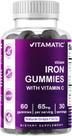 Gomas de Ferro Veganas - 60 Unidades - 65mg por Goma