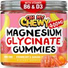Gomas de glicinato de magnésio OH MY CHEWY 400 mg com B6 e D3 120 ct