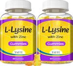Gomas de lisina VAITE 1000 mg com zinco vegano 120 unidades