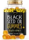Gomas de óleo de semente preta Maju Superfoods 500 mg de mel 90 quilates