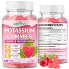 Gomas de potássio BVIVLOO 1200 mg de cloreto de framboesa 60 unidades