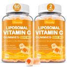 Gomas de vitamina C Tcemundry 1000 mg lipossomais com zinco e sabugueiro