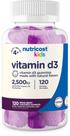 Gomas de vitamina D3 Nutricost Kids 2.500 UI (62,5 mcg) 120