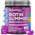 Gomas IQ Biology com Biotina e Colágeno para Cabelo, Pele e Unhas