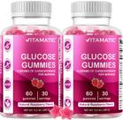 Gomas para mastigar com glicose Vitamatic 60 unidades de framboesa natural Gomas para mastigar com glicose Vitamatic 60 unidades de framboesa natural