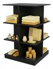 Gôndola colmeia loja balcão central loja expositor organizador albergoni 60x60 mdf premium preto