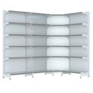 Gondola Parede 202 Fit Farmacia Ate 3 M Bco 1 Canto Pe Cinza