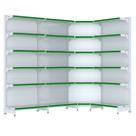 Gondola Parede 202 Fit Farmacia Ate 3 M Bco 1 Canto Pe Verde