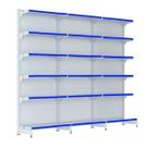 Gondola Parede 202 Fit Farmacia Ate 3 Metros Branco Pe Azul
