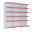 Gondola Parede 202 Fit Farmacia Ate 3 Metros Branco Pe Vermelho