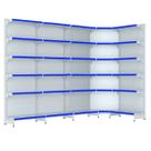 Gondola Parede 202 Fit Farmacia Ate 4 M Bco 1 Canto Pe Azul Gondola Parede 202 Fit Farmacia Ate 4 M Bco 1 Canto Pe Azul