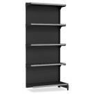 Gondola Parede Continuaçao Base 40Cm 202X90x30 5 Prateleiras 40Kg Preto - Amapa