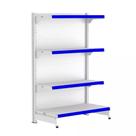 Gondola Ponta 137 FIT Branco 4 Bandeja Pe Azul Gondola Ponta 137 FIT Branco 4 Bandeja Pe Azul