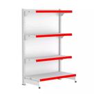 Gondola Ponta 137 FIT Branco 4 Bandeja Pe Vermelho