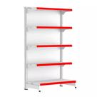 Gondola Ponta 170 FIT Branco 5 Bandeja Pe Vermelho