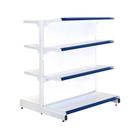Gôndola Prateleira Supermercado 4 Níveis 40x30 New Plus 1,40 Central Inicial Azul - Sa Gôndolas