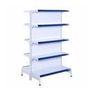 Gôndola Prateleira Supermercado 5 Níveis 40x30 New Plus 1,70 Central Inicial Azul SA Gôndolas