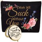 Goodbye Gifts Coworkers, bolsa de cosméticos feminina e conjunto de espelhos