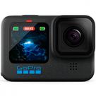 GoPro HERO12 BLACK à Prova Dágua 5.3K60, 27MP,Vídeo+Foto HDR, HyperSmooth 6.0, Trava horiz 360º,Live+webcam,Áudio p/Bluetooth Bateria enduro QUIK