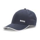 Gorra BOSS con Logo Destacado en Algodón Sarga Azul Marino