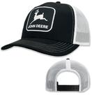 Gorra John Deere Moline 112 Fit Negra con Malla Blanca