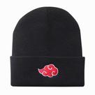 Gorro Akatsuki Naruto Nuvem Vermelha Bordado Preto