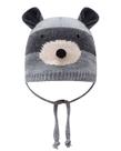 Gorro Bebê em Tricot Ursinho Cinza Com Orelinhas Luc.boo Gorro Bebê em Tricot Ursinho Cinza Com Orelinhas Luc.boo