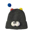 Gorro De Inverno Feminino Quente E Confortável Com Estampa De Desenho Animado, Boné De Malha