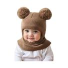 Gorro De Inverno Infantil Com Capuz E Proteção Para Orelhas E Pescoço, Gorro Quente Tricotado Com