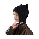 Gorro De Inverno Infantil Tricotado Com Orelhas De Gato, Quente E Confortável, Para Meninos E