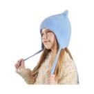 Gorro De Inverno Infantil Tricotado Com Orelhas De Gato, Quente E Confortável, Para Meninos E