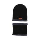 Gorro De Inverno Masculino Com Cachecol, Touca De Lã Grossa Tricotada, Máscara Balaclava Feminina