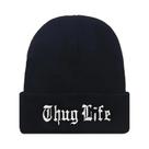 Gorro De Inverno Masculino Quente De Lã Tricotado Com Bordado Thug Life, Macio E Casual Para
