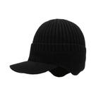 Gorro De Inverno Masculino Quente E À Prova De Vento Com Protetor De Orelha E Visor Para Ciclismo