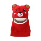 Gorro De Inverno Para Meninos Com Estampa De Animais Em Cartoon, Com Protetores De Orelha, Forrado