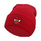 Gorro De Inverno Quente Para Homens, Tricotado, Com Rosto Feliz Bordado, Presente De Natal Fofo E