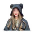 Gorro De Inverno Quente Para Meninas Com Proteção Para as Orelhas, Touca De Lã De Crochê Com