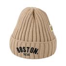 Gorro De Inverno Quente Para Meninas E Meninos, Boné De Tricô Vintage Bordado BOSTON Para Crianças