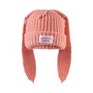 Gorro De Inverno Tricotado Para Mulheres E Homens, Marca De Luxo, Bonito Com Orelhas De Coelho,