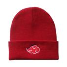 Gorro De Inverno Tricotado Preto Unissex, Boné De Cosplay De Anime Ninja Com Nuvem Vermelha E